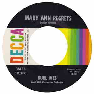 Burl Ives - Mary Ann Regrets download free
