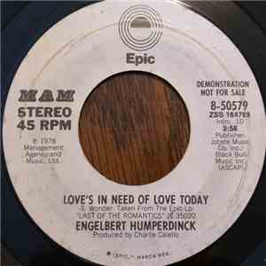 Engelbert Humperdinck - Love's In Need Of Love Today download free